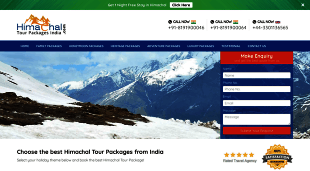 himachaltourpackagesindia.com