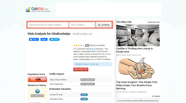 hindimehelps.xyz.cutestat.com