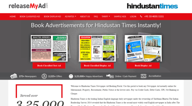 hindustantimes.releasemyad.com