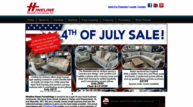 hinelinehomefurnishings.com