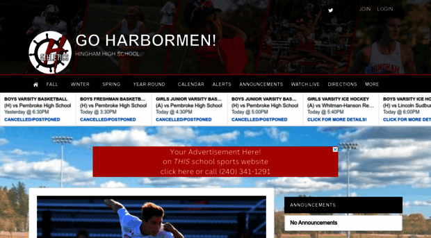 hinghamathletics.com