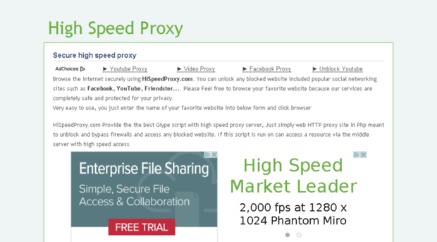 hispeedproxy.com