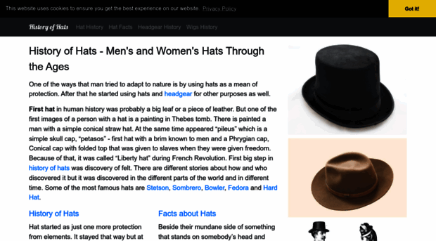 historyofhats.net