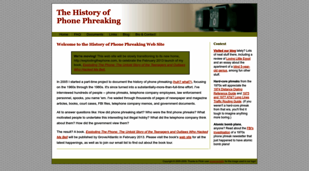 historyofphonephreaking.org