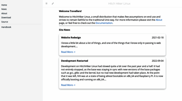 hitchhiker-linux.org