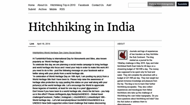 hitchhikingindia.com