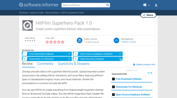 hitfilm-superhero-pack.software.informer.com