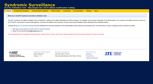 hl7v2-ss-testing.nist.gov