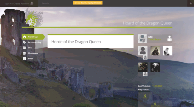 hoardofthedragonqueen.obsidianportal.com