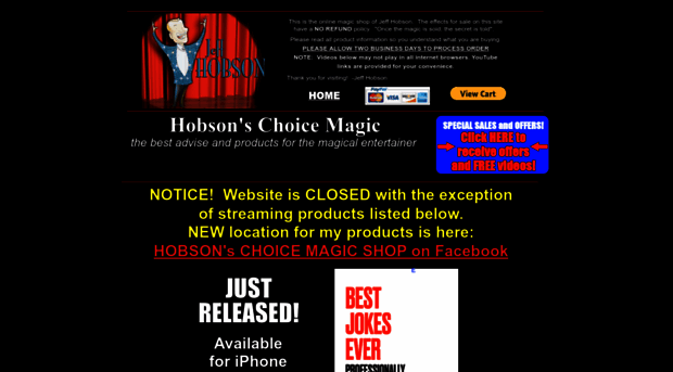 hobsonschoicemagic.com