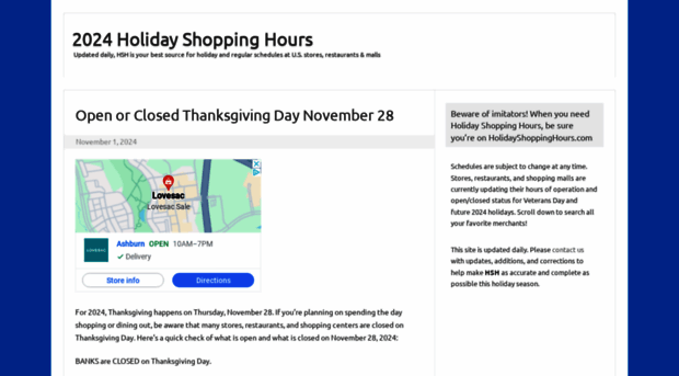 holidayshoppinghours.com