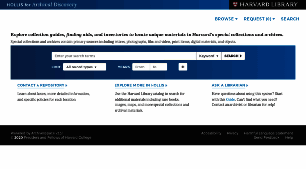 hollisarchives.lib.harvard.edu