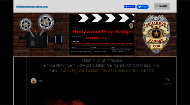 hollywoodpropbadges.com