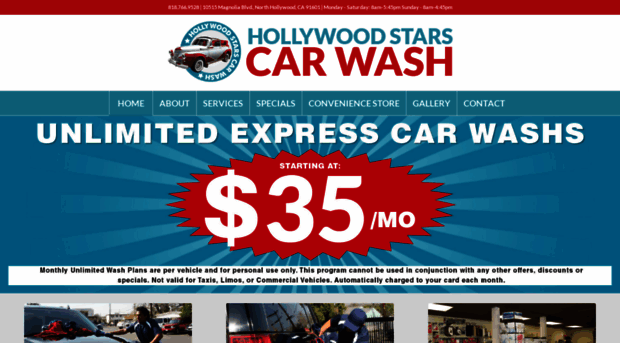 hollywoodstarscarwash.com