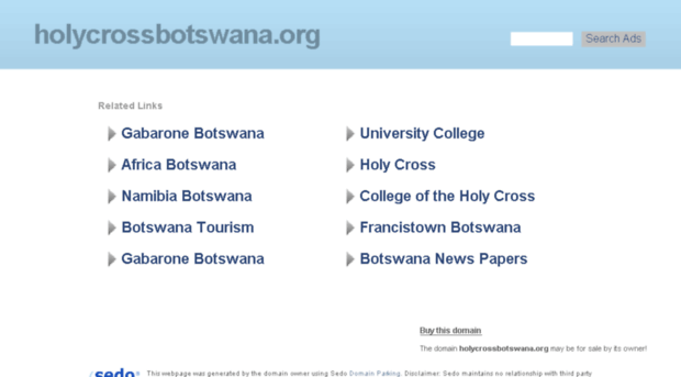 holycrossbotswana.org