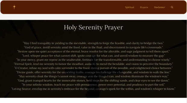 holyserenityprayer.com