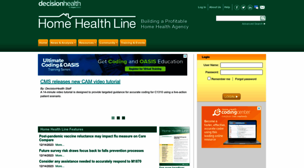 homehealthline.decisionhealth.com