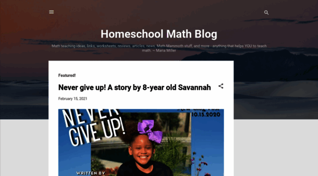 homeschoolmath.blogspot.com