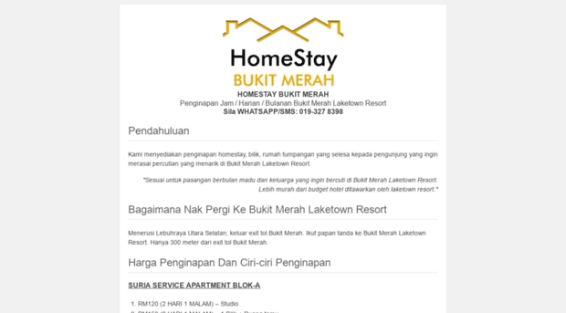 homestaybukitmerahlaketownresort.com