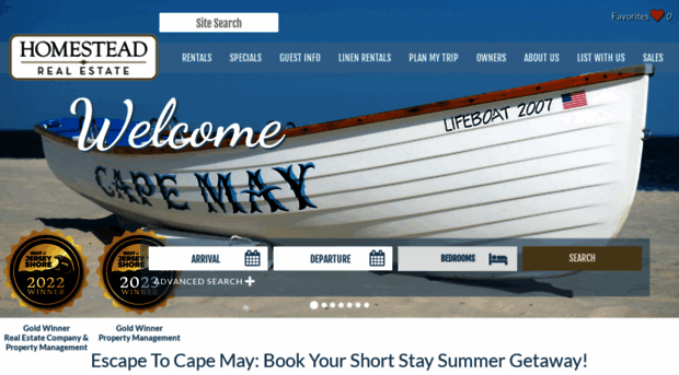 homesteadcapemayrentals.com