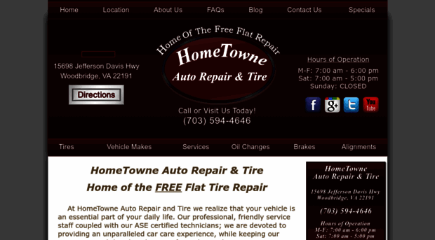 hometowneautorepairandtireofwoodbridge.com