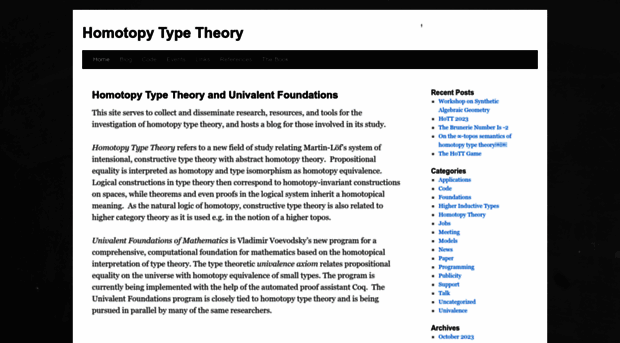 homotopytypetheory.org