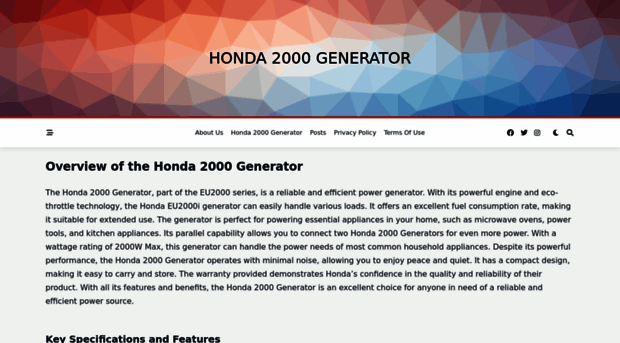 honda2000generator.com
