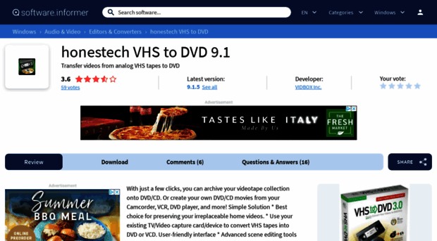 honestech-vhs-to-dvd.software.informer.com