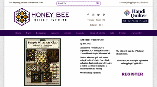 honeybeequiltstore.com