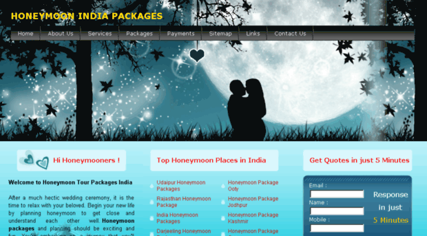 honeymoonindiapackages.com