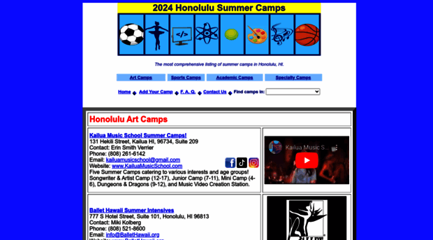 honolulusummercamps.com