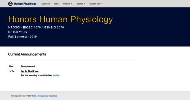 honorshumanphysiology.com