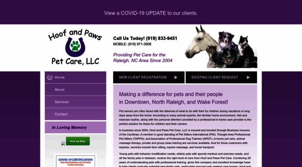 hoofandpawspetcare.com