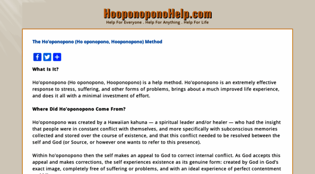 hooponoponohelp.com