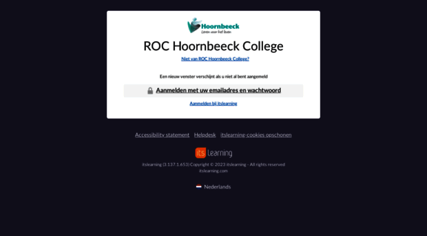 hoornbeeck.itslearning.com