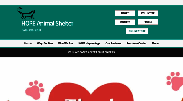 hopeanimalshelter.net