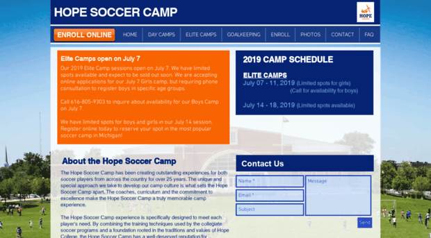 hopesoccercamp.com