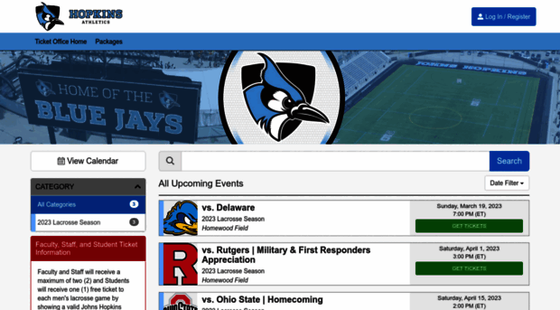 hopkinslacrosse.universitytickets.com