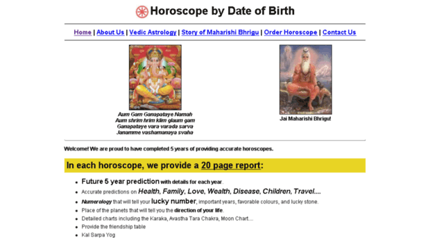horoscopebydateofbirth.in