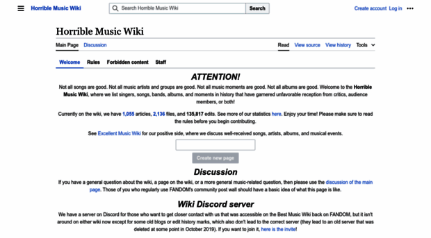 horriblemusic.miraheze.org