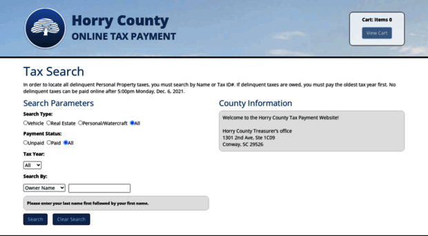 horrycountytreasurer.qpaybill.com