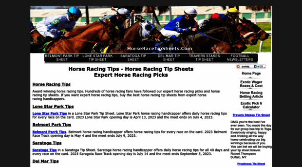 horseracetipsheets.com