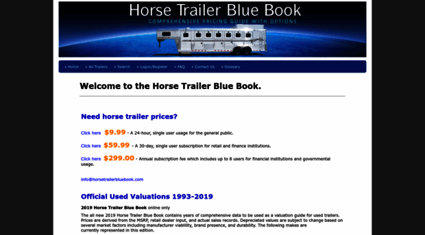 horsetrailerbluebook.com