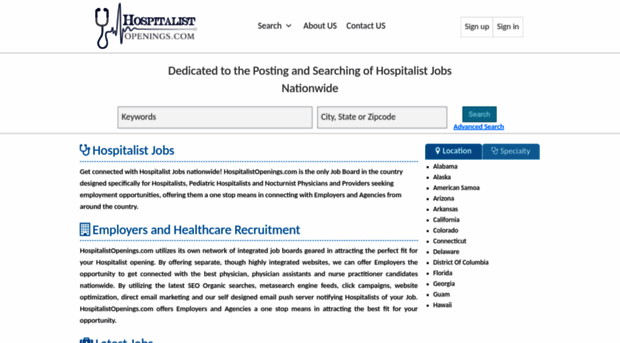 hospitalistopenings.com