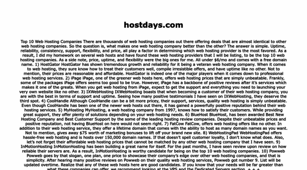 hostdays.com