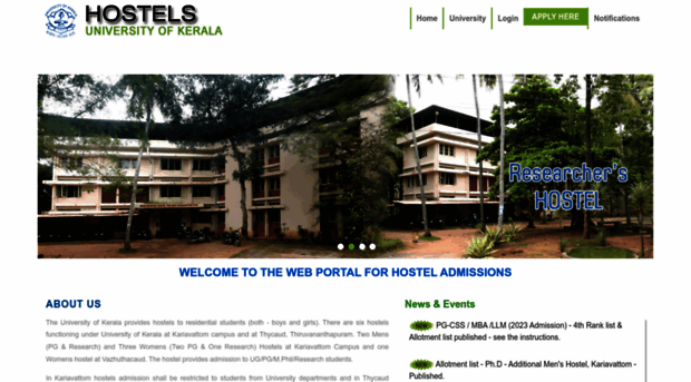 hostel.keralauniversity.ac.in