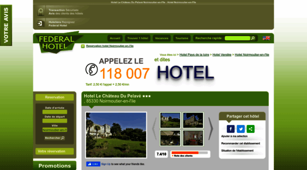 hotel-chateau-pelave-noirmoutier-en-ile.federal-hotel.com