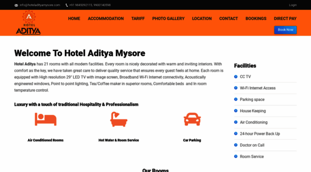 hoteladityamysore.com