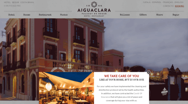 hotelaiguaclarabegur.com