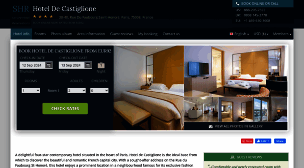 hoteldecastiglioneparis.com